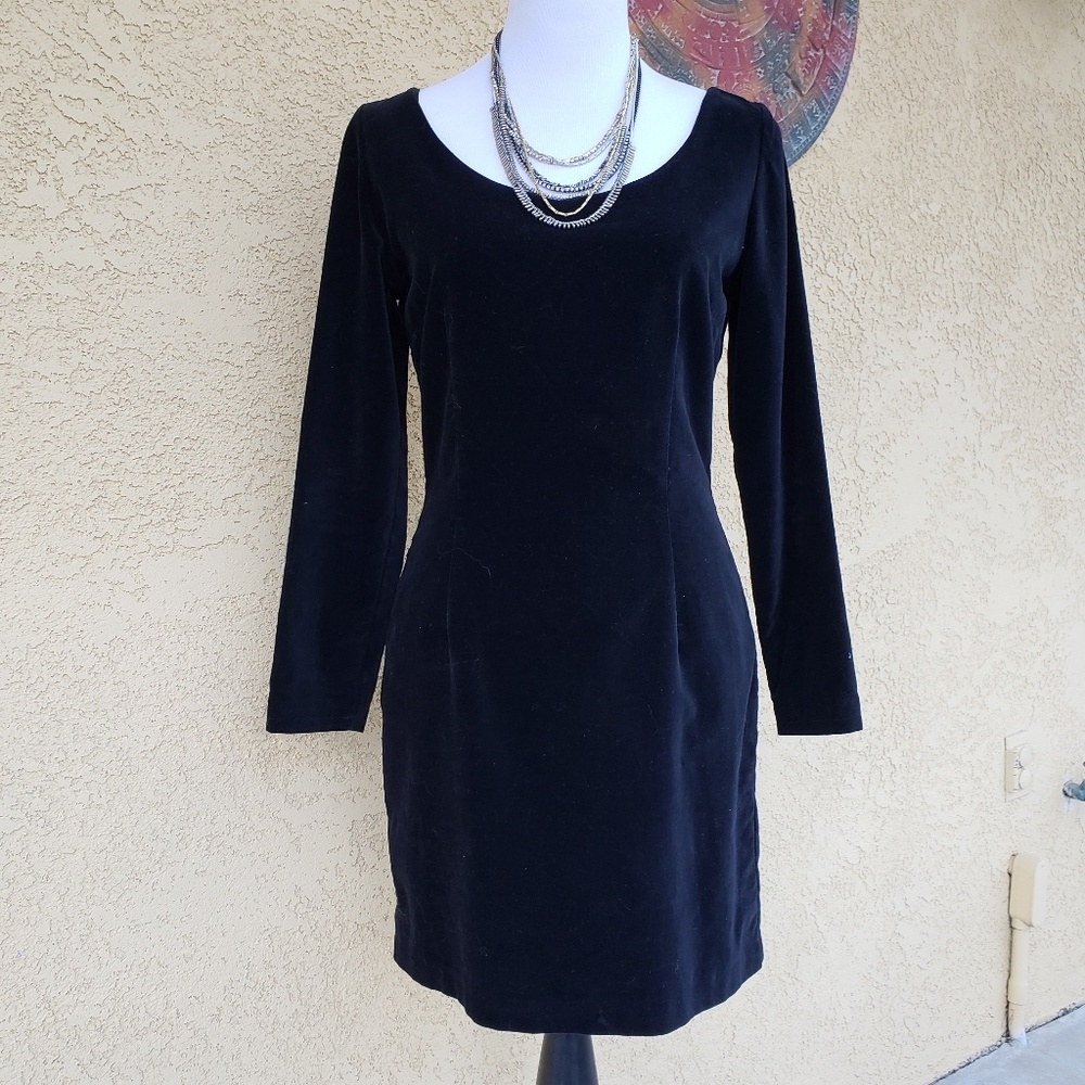 Vintage black velvet Esprit dress LBD